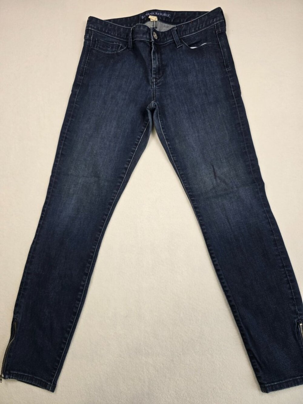 Banana Republic Womens 29 Skinny Fit Dark Wash Denim Jeans Zipper Ankles